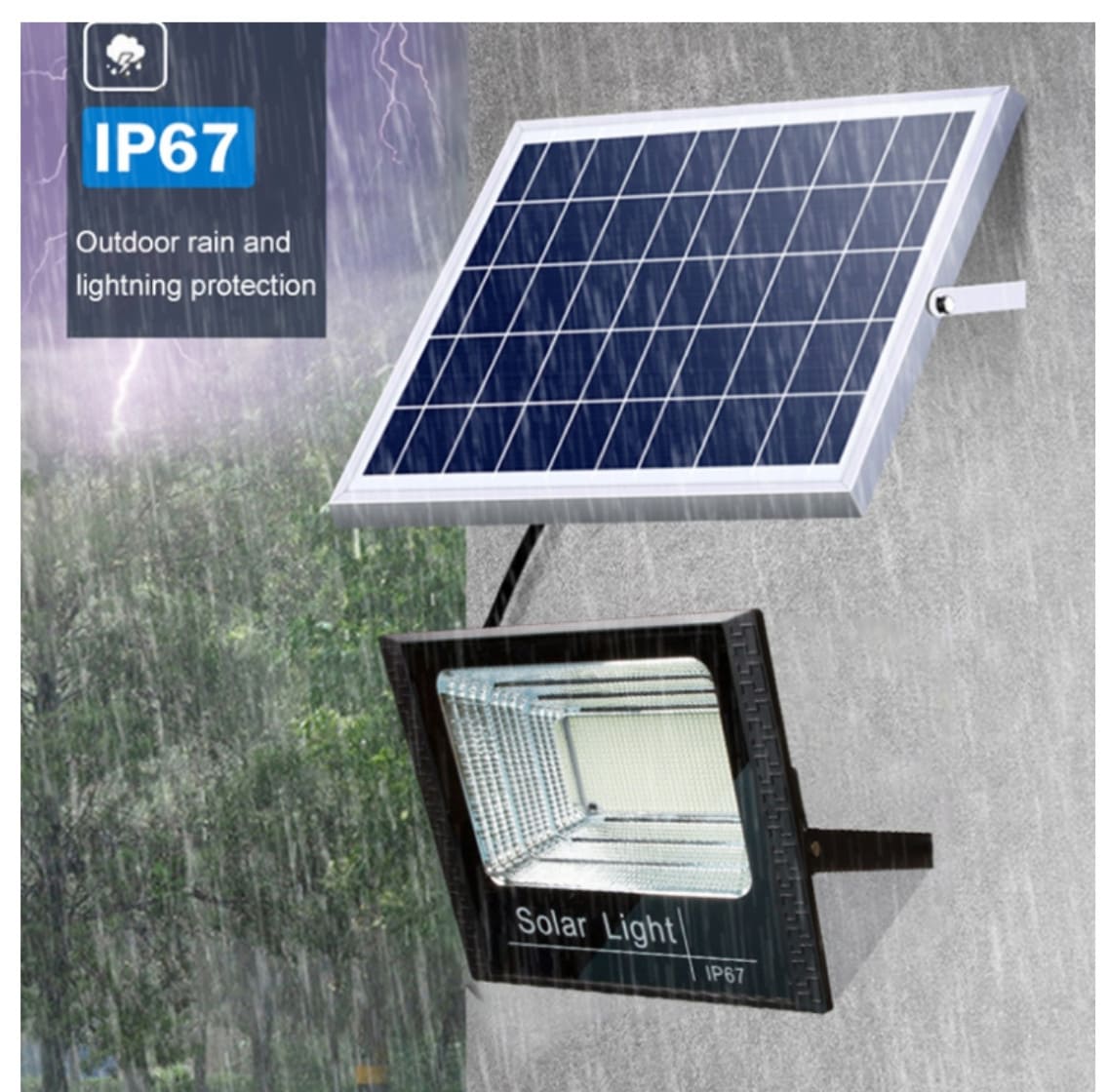 Solar Flood Light — LED Solar-Powered Outdoor Floodlight