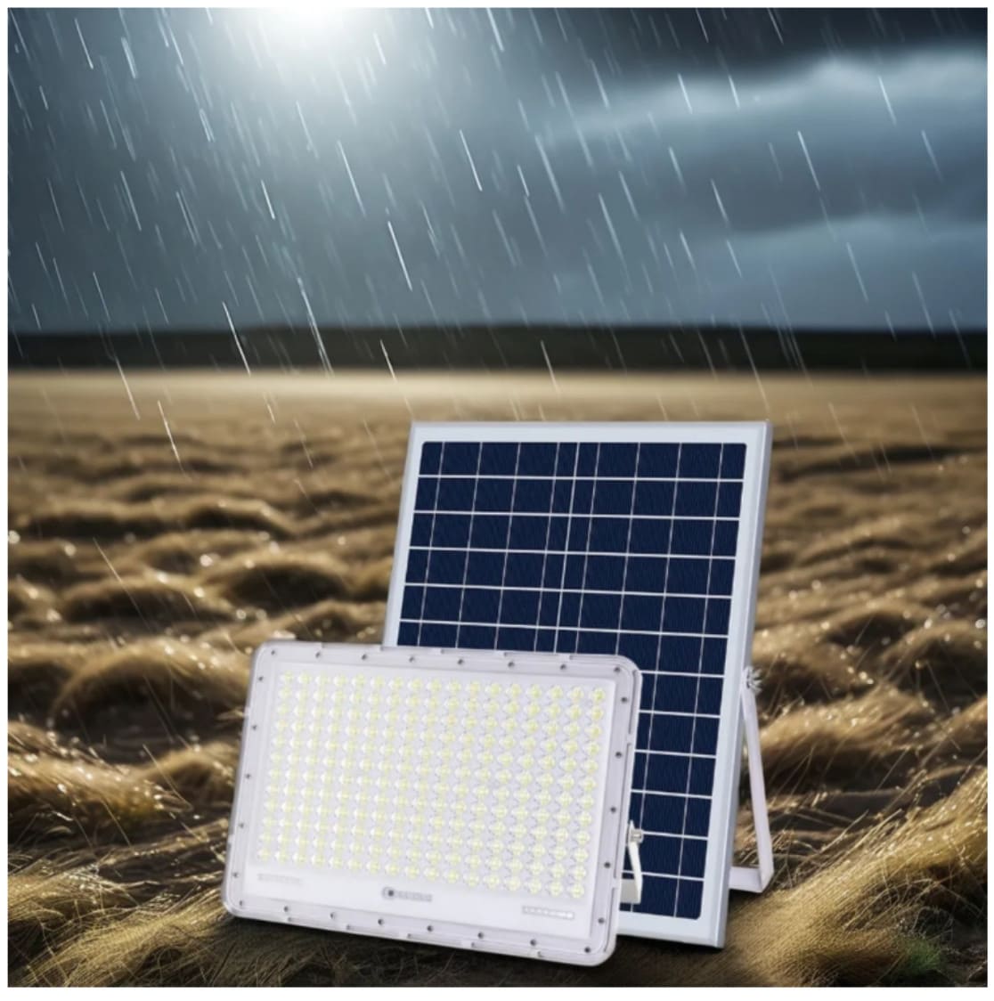 Solar Flood Light — LED Solar Floodlight with Warning Lights - Image 2