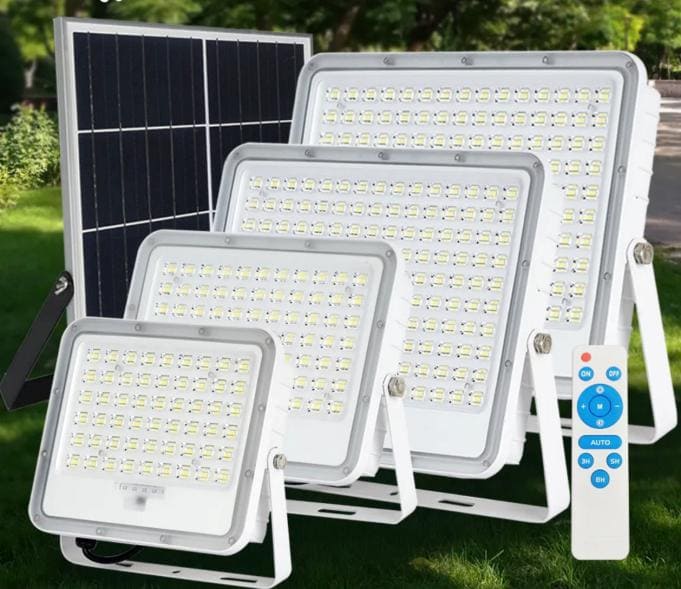 RA Solar LED Outdoor Lamp with Intelligent Light Control — Aluminum Housing High-Power Solar LED Floodlight with Remote