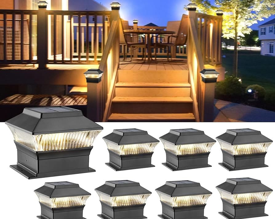 deck lighting solar post